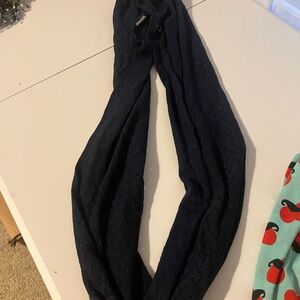Navy Knit Infinity Scarf - Women Accessories